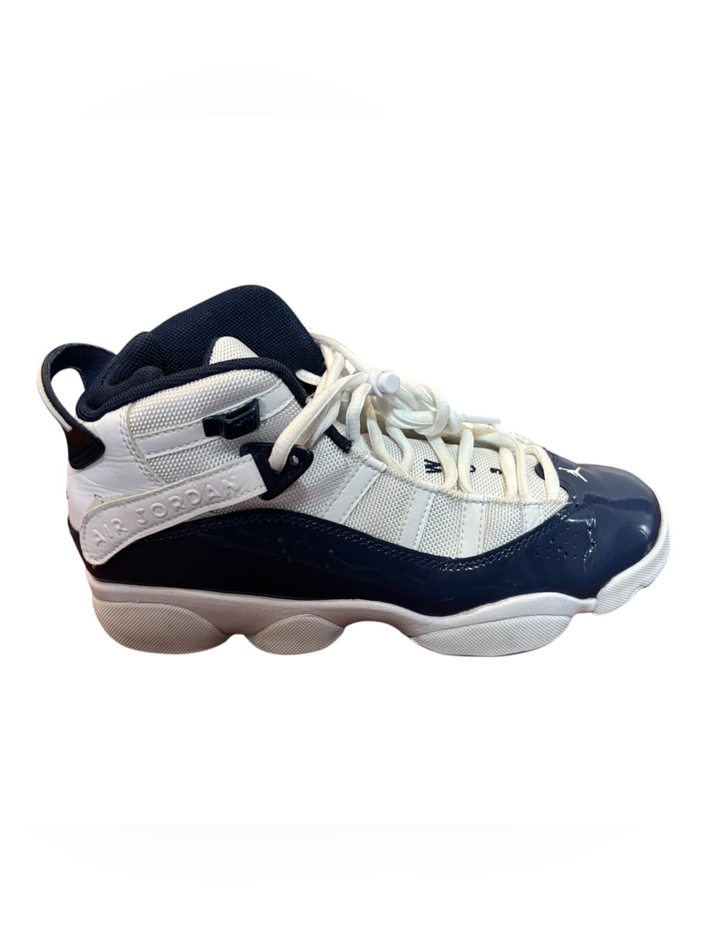Jordan Kids Navy and White Low-Top Sneakers - Picture 1 of 7